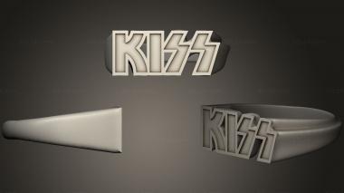 Jewelry rings Kiss fan ring 3d model